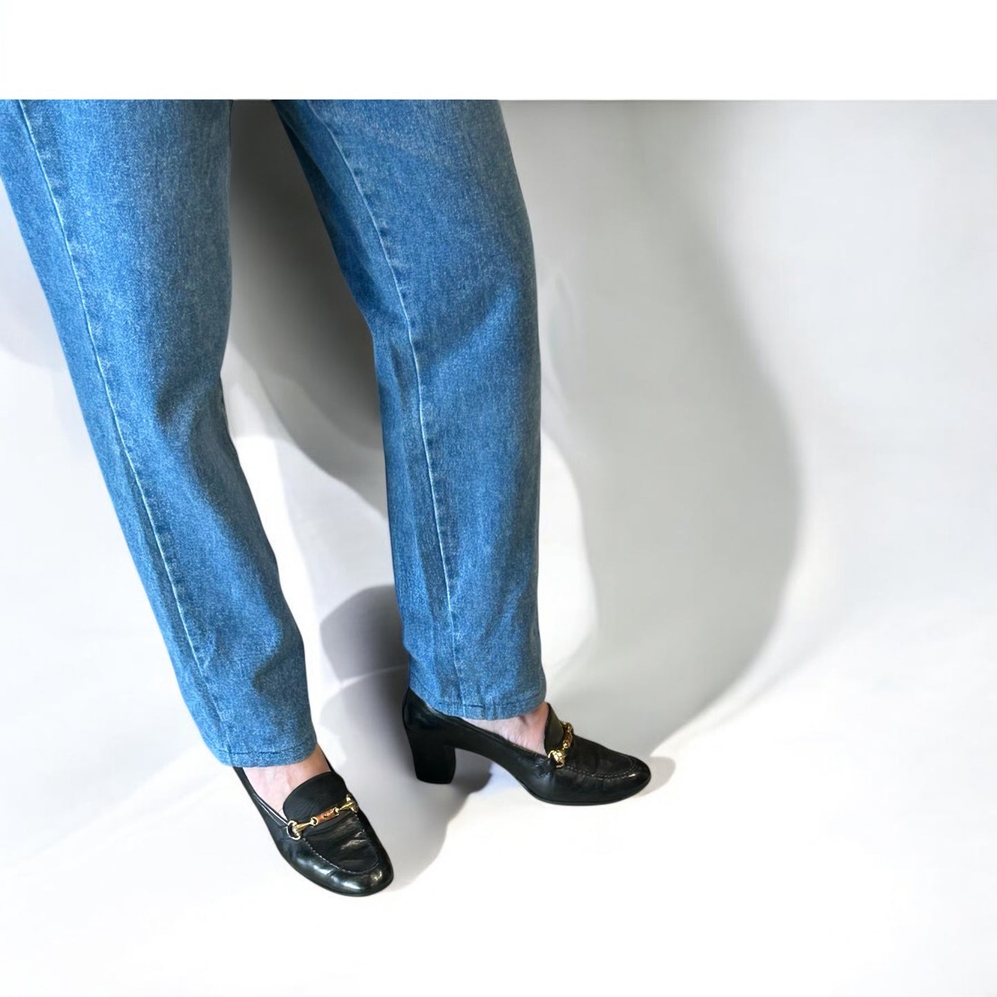 Vintage Gucci heeled loafers