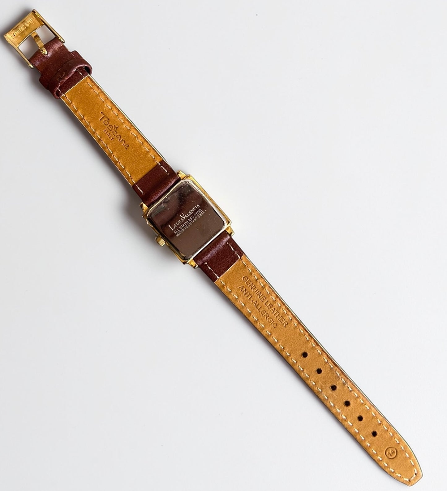 Vintage Legra Valencia Gold Plated Square Watch |1990s