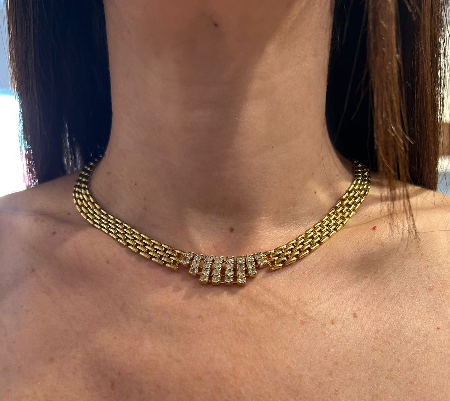 Vintage 14K gold plated necklace