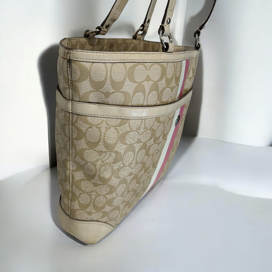 Vintage Coach monogram tote bag