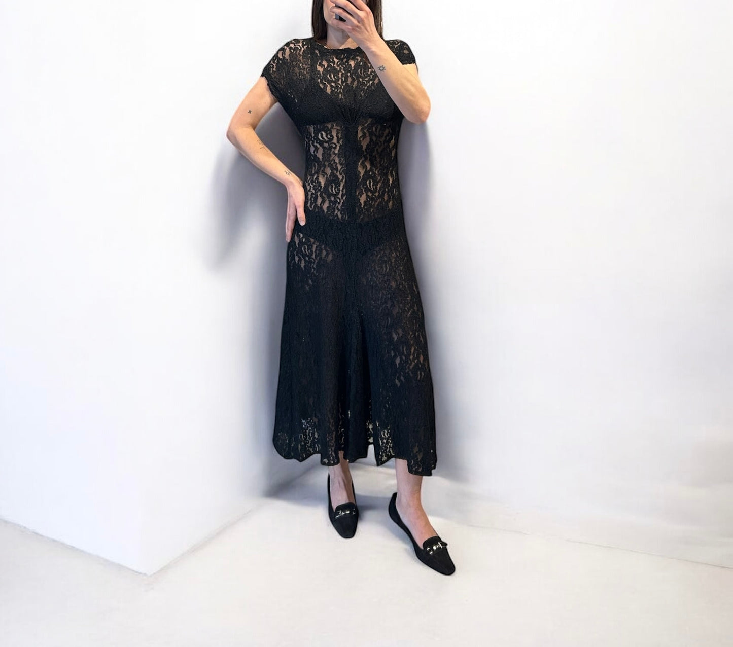 90’s lace Midi dress