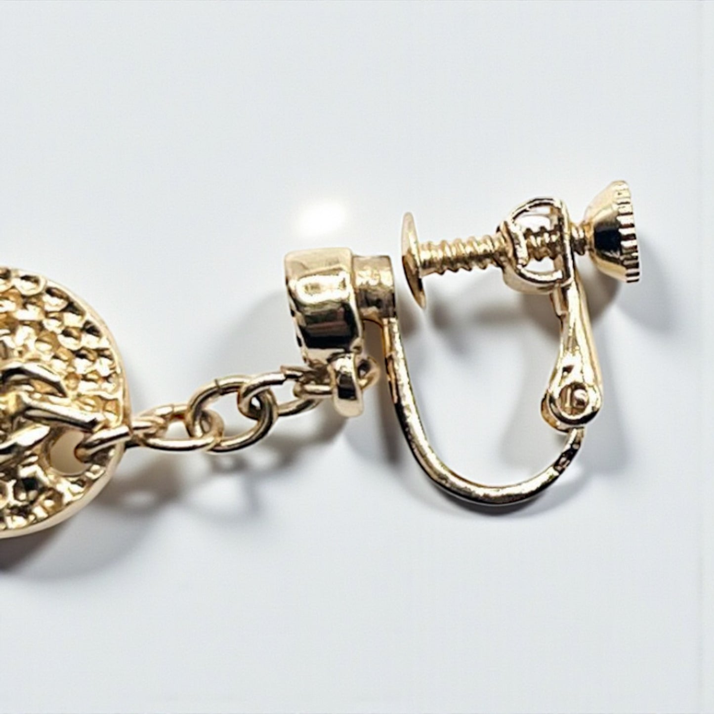 Vintage Yves Saint Laurent Gold Plated Clip-On Drop Earrings- Early 2000’s