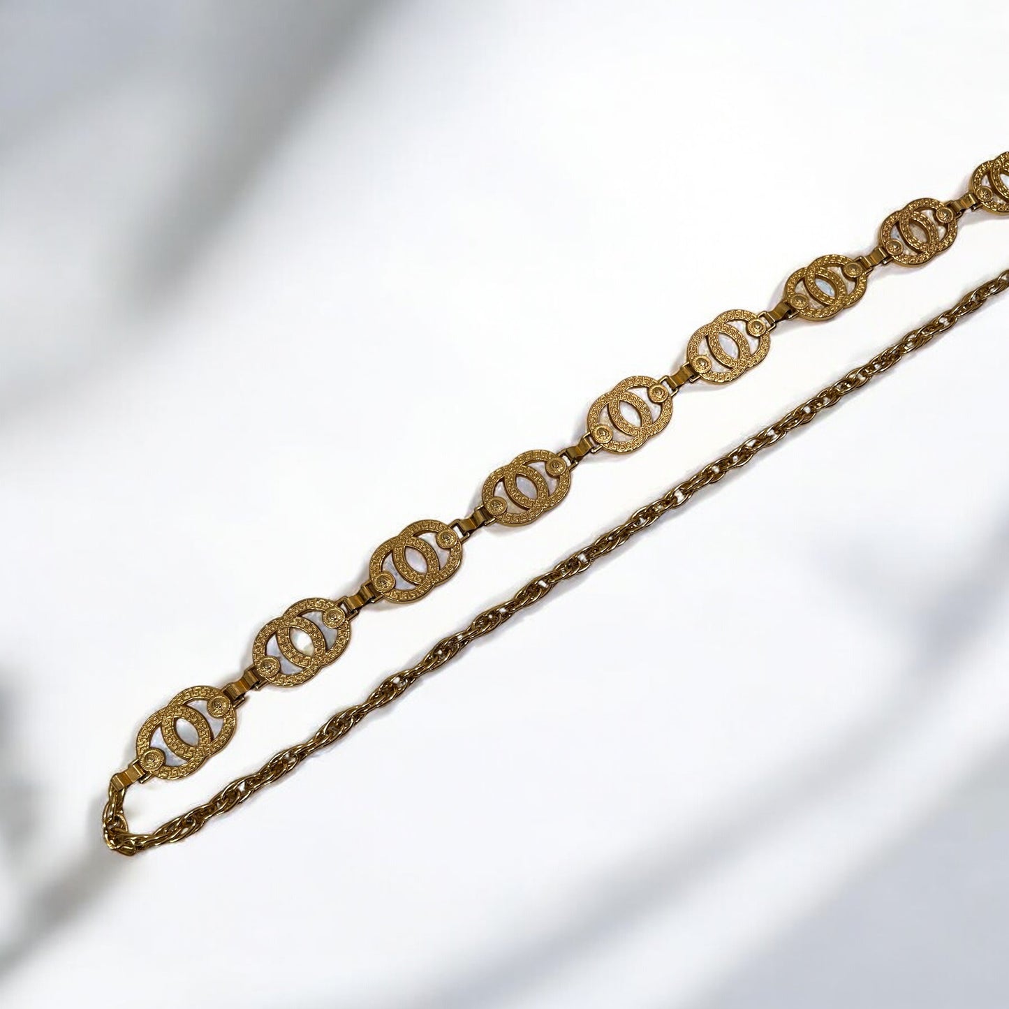 Vintage gold tone Chain belt