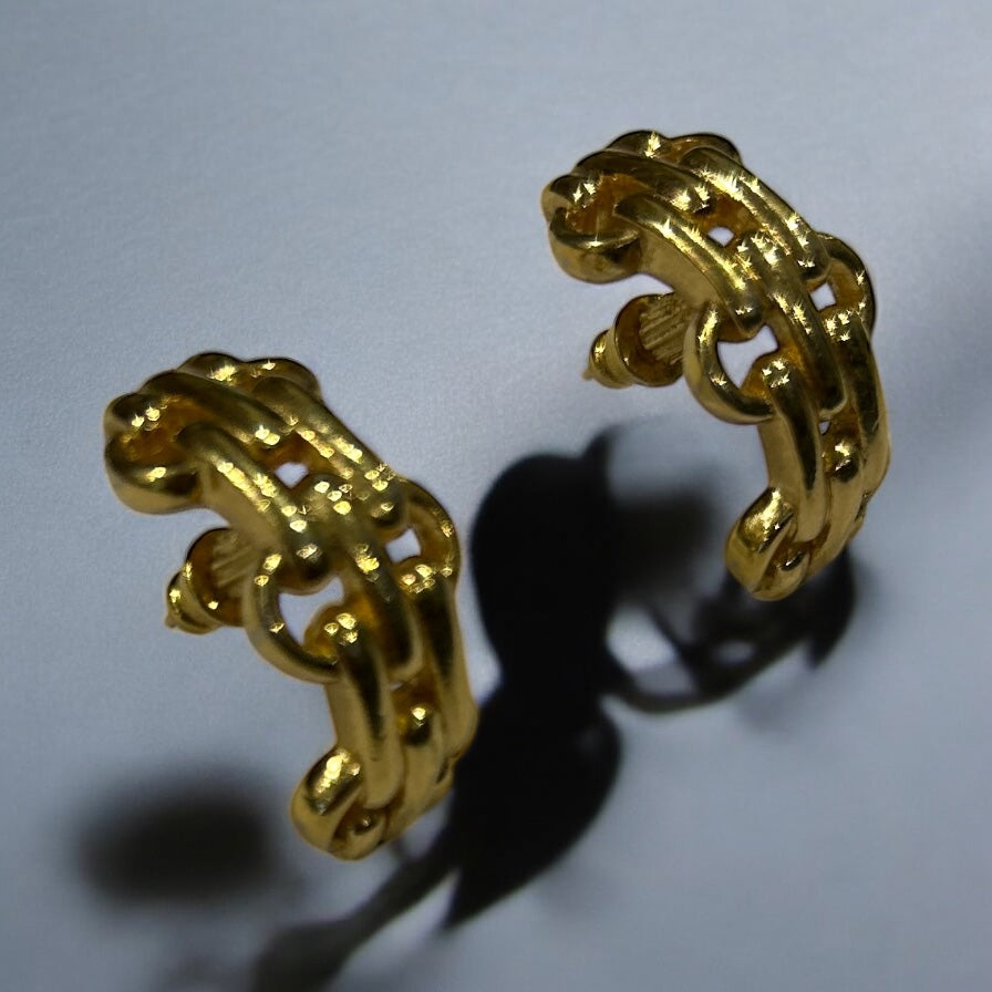 Vintage Christian Dior half moon earrings
