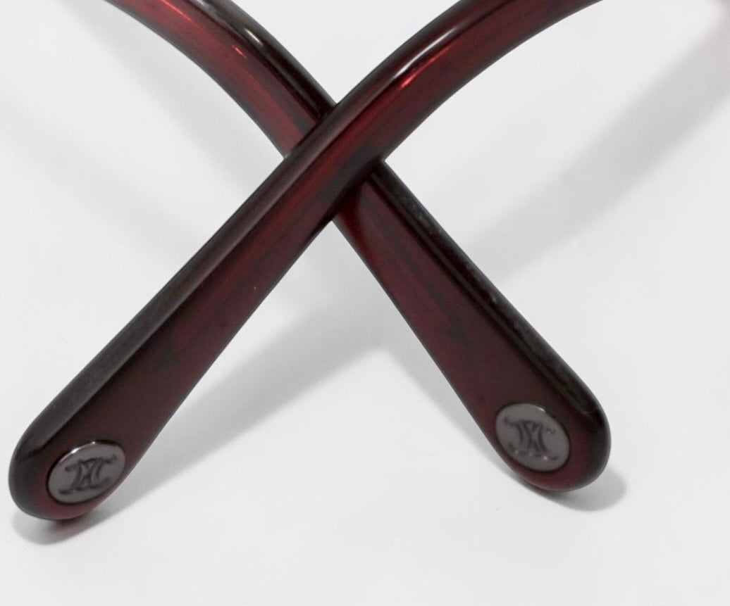 Vintage CELINE Oversized Burgundy Gradient Sunglasses |Y2K