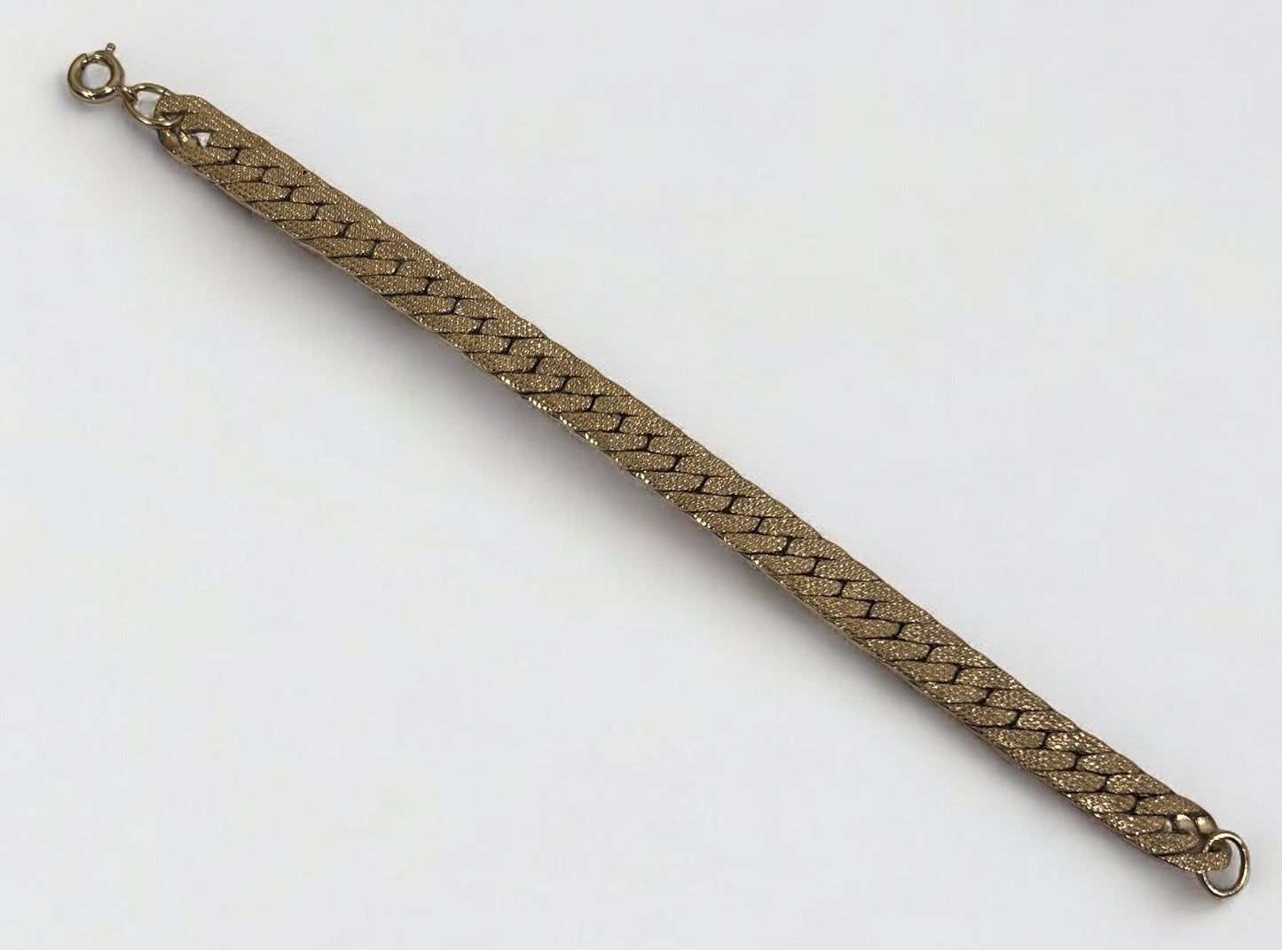 Vintage Gold-Tone Textured Link Bracelet