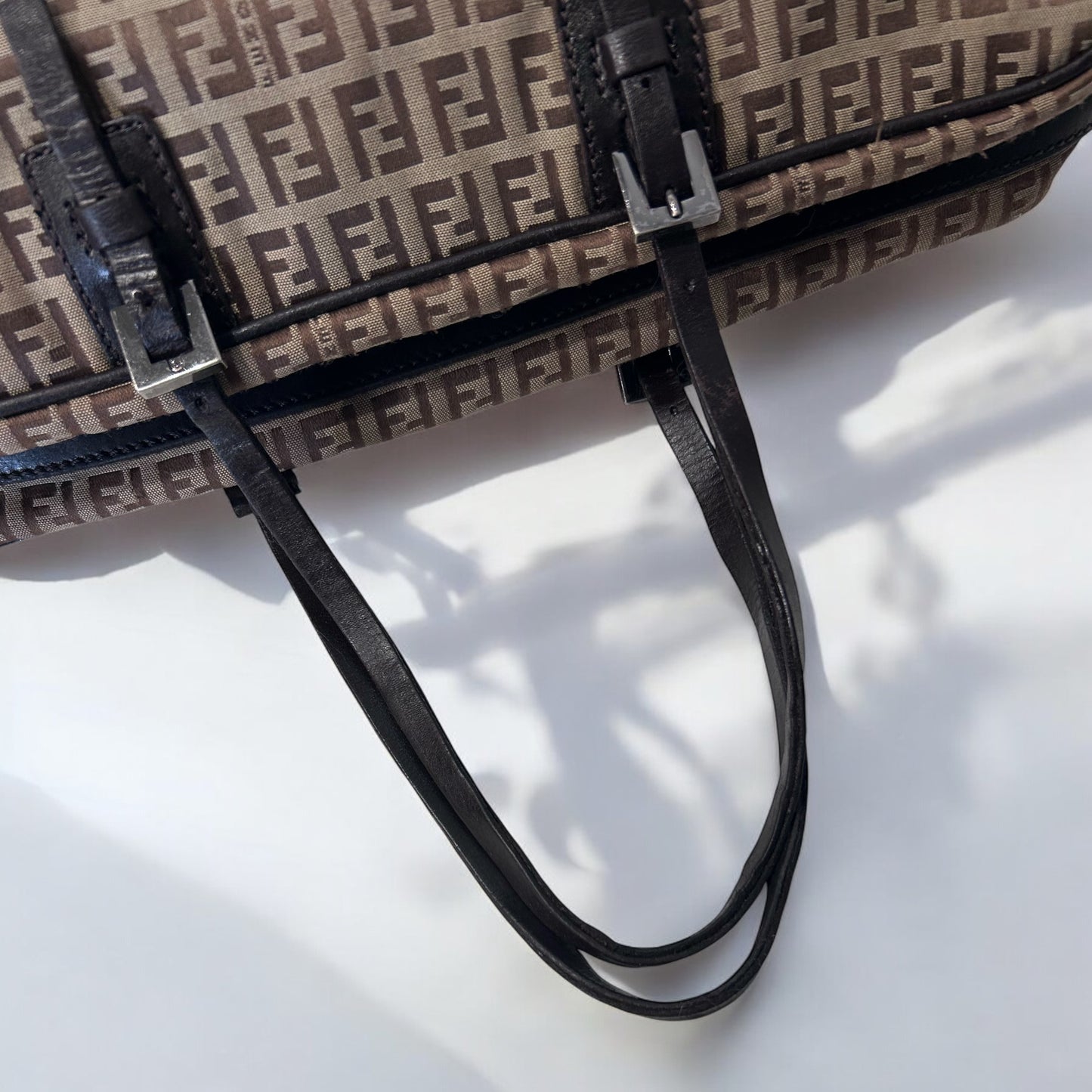 Vintage Fendi Brown Zucchino Handbag