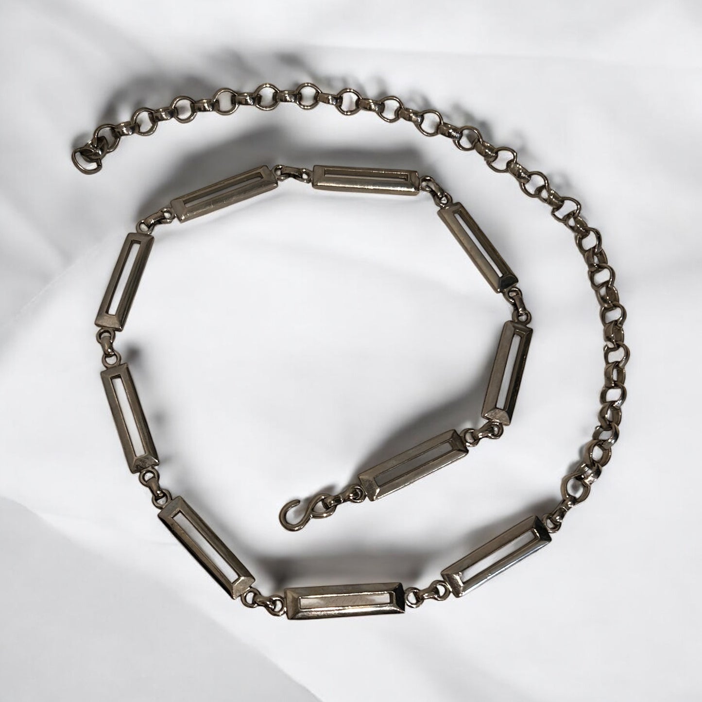 Vintage Silver tone Chain Belt