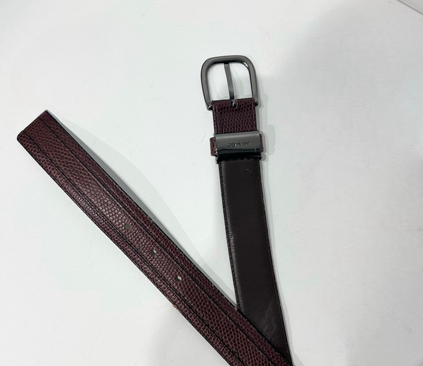Vintage Yves Saint Laurent Textured Leather Belt
