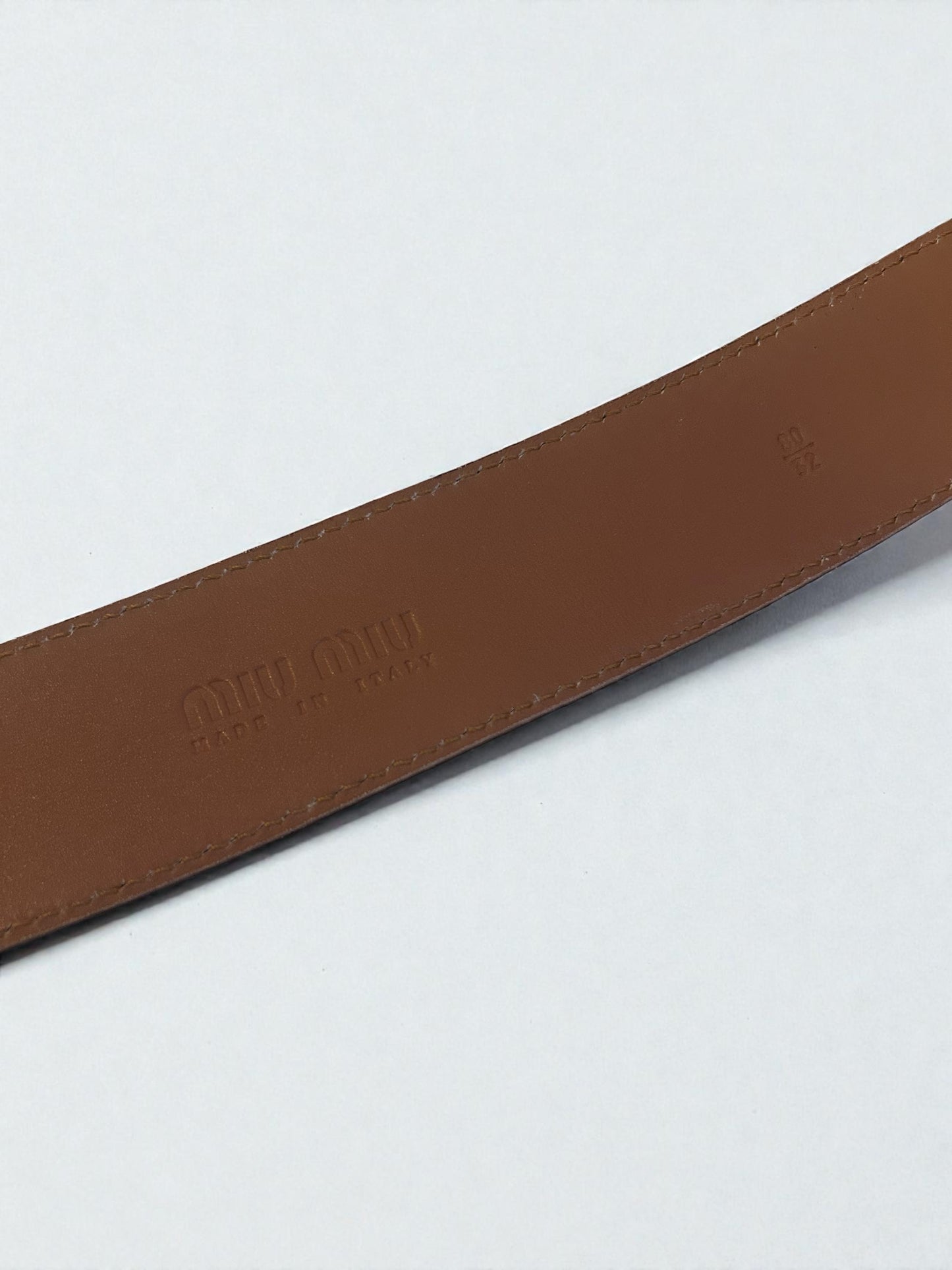 Miu Miu Vintage Brown Leather Belt | Early 2000s