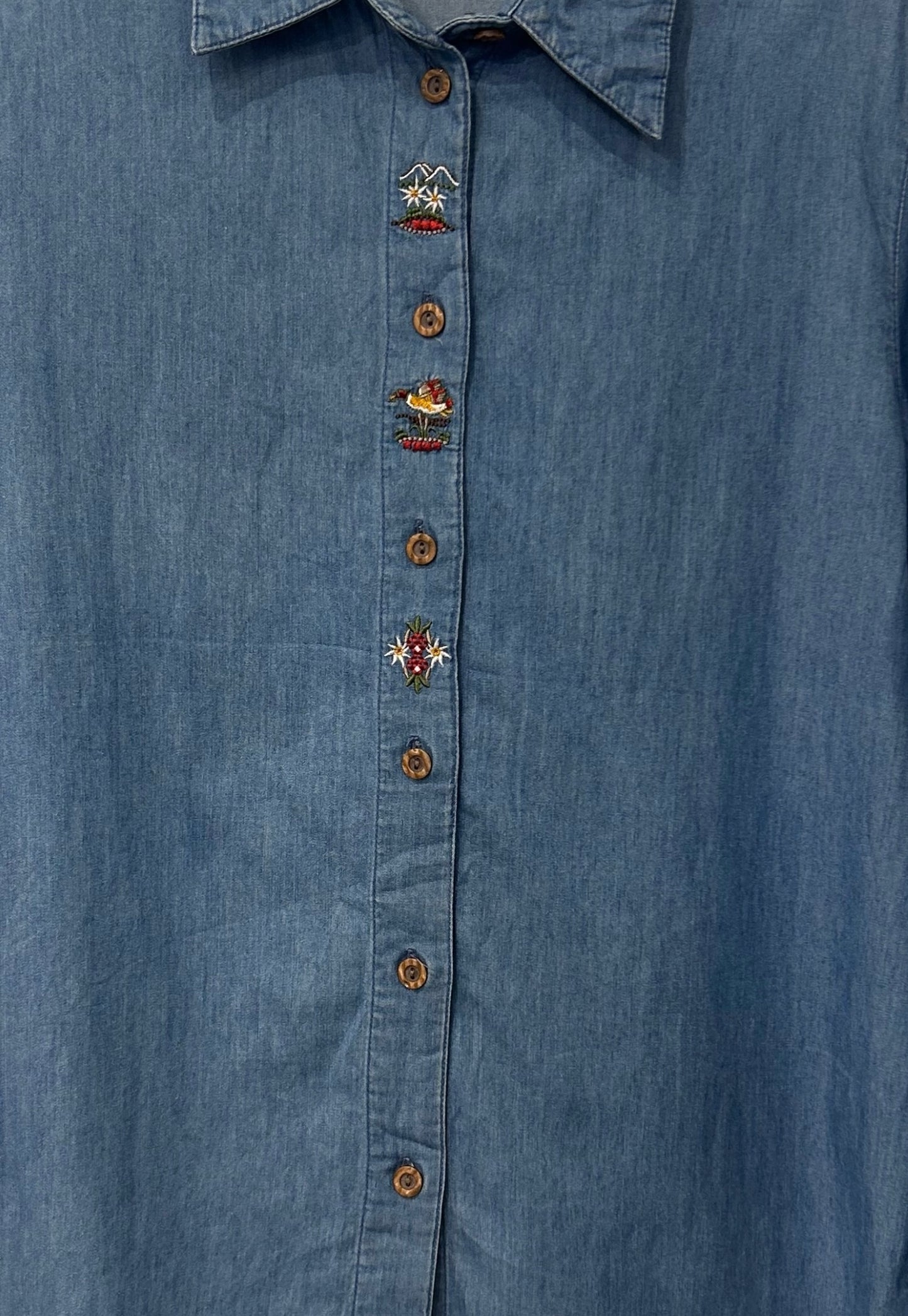 Vintage Embroidered Denim Shirt