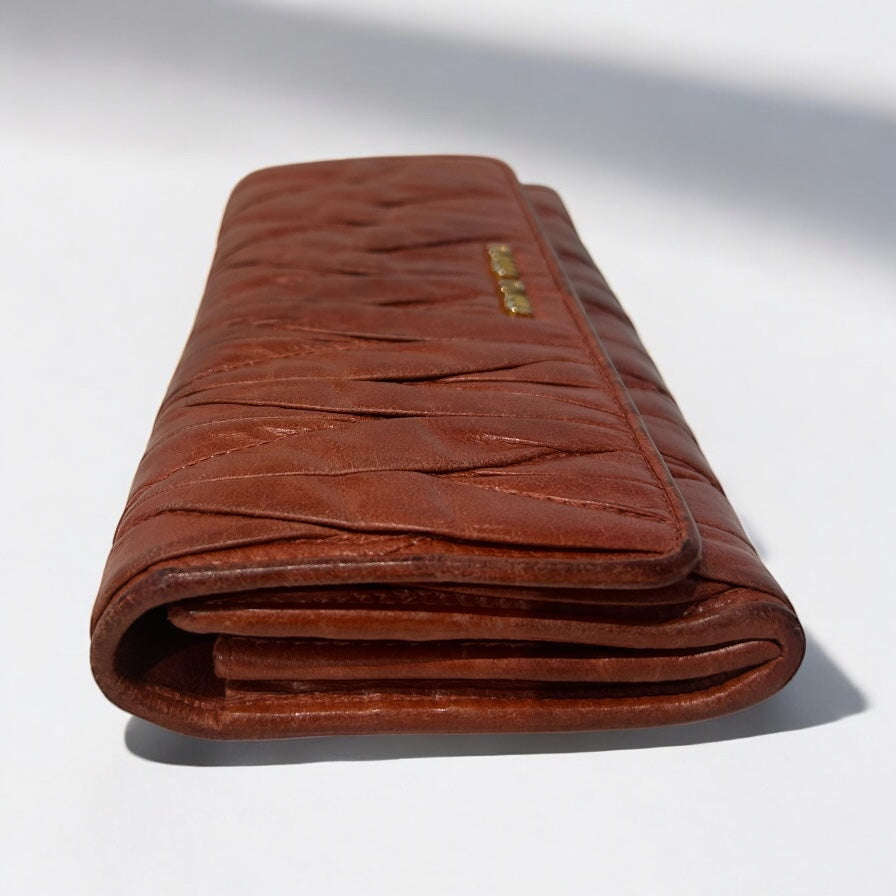Miu Miu matelasse wallet