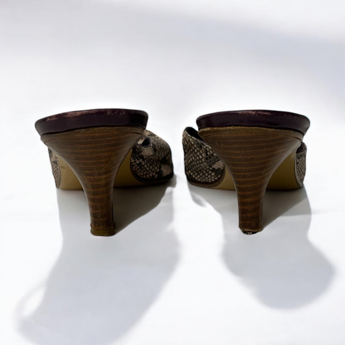 Y2K Snake skin mules