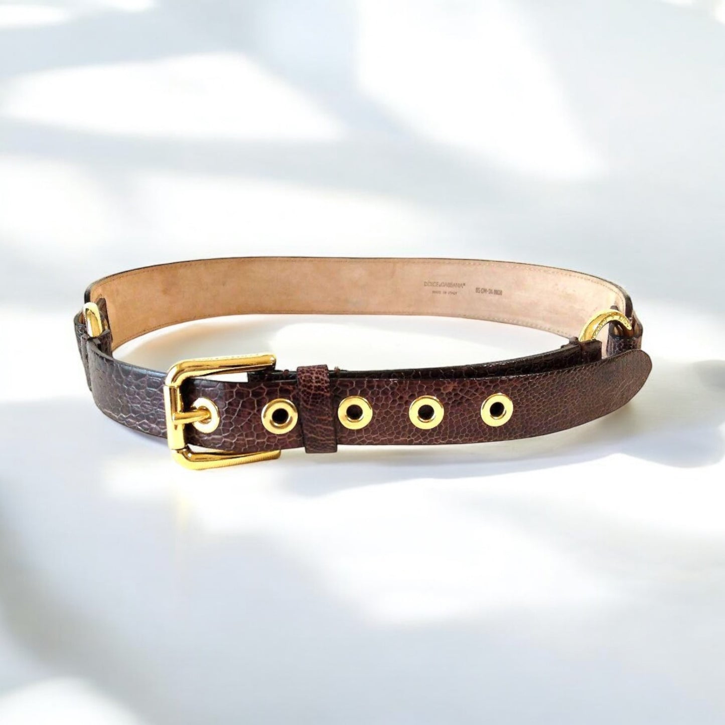 Y2K Dolce & Gabbana Leopard Harako Leather Belt