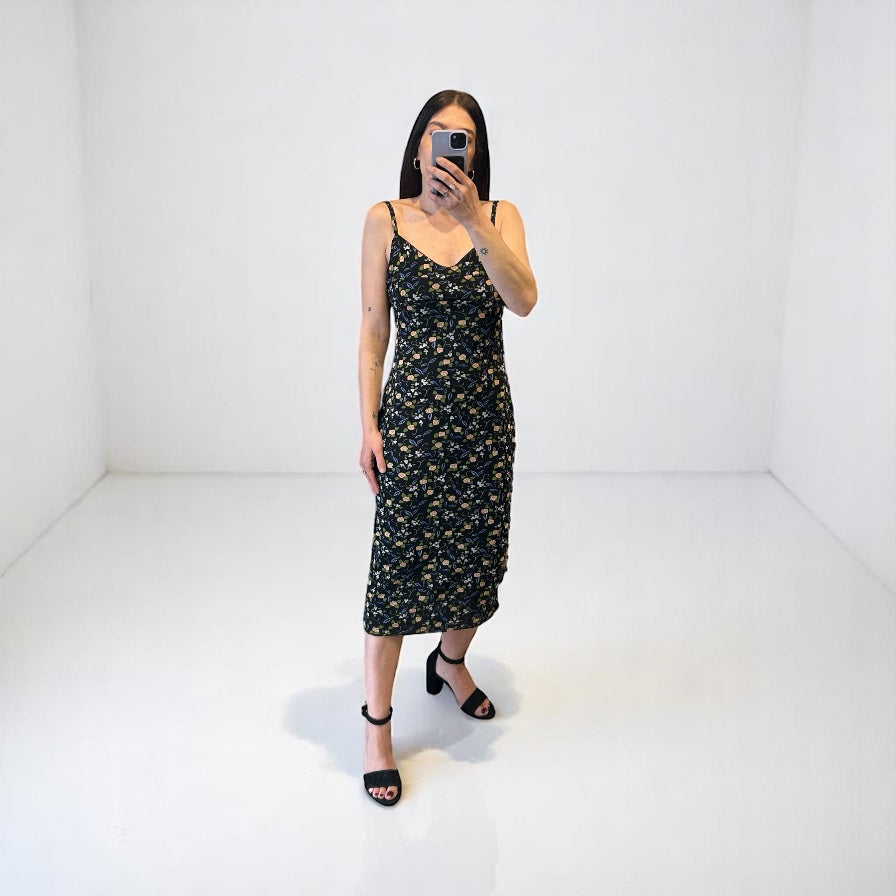 90’s NAF NAF Floral Midi Dress