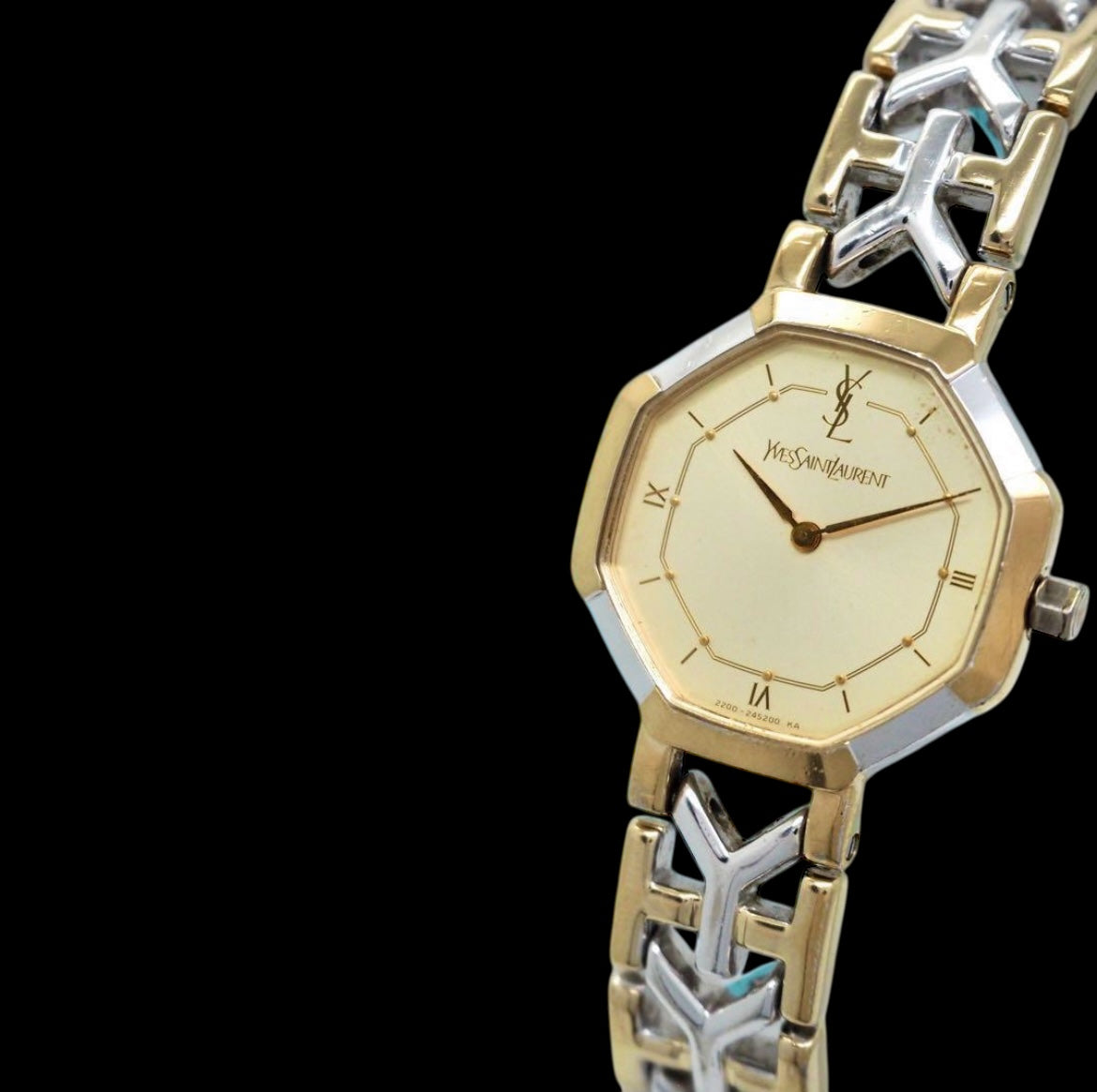 Vintage Ysl gold &silver watch