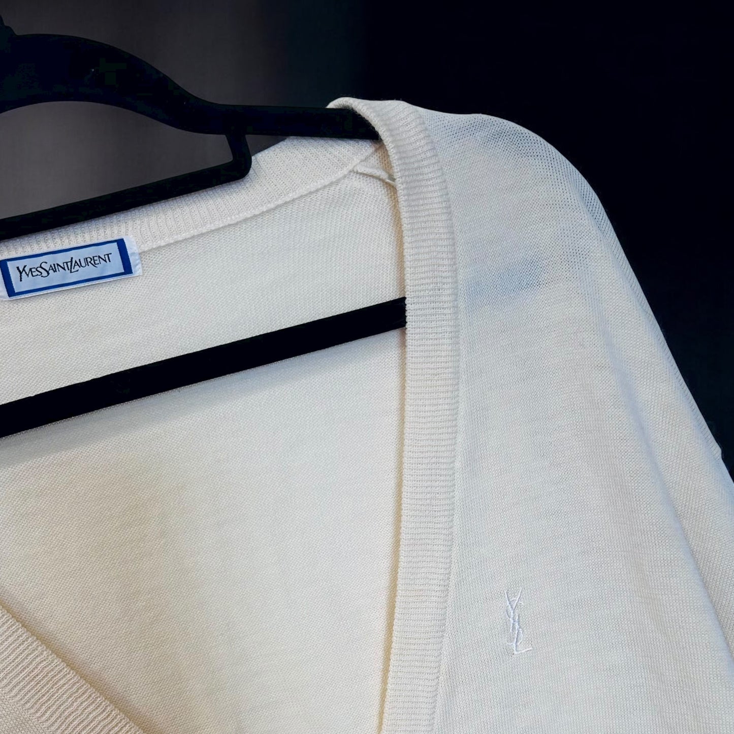 Vintage Yves Saint Laurent Cream Cardigan
