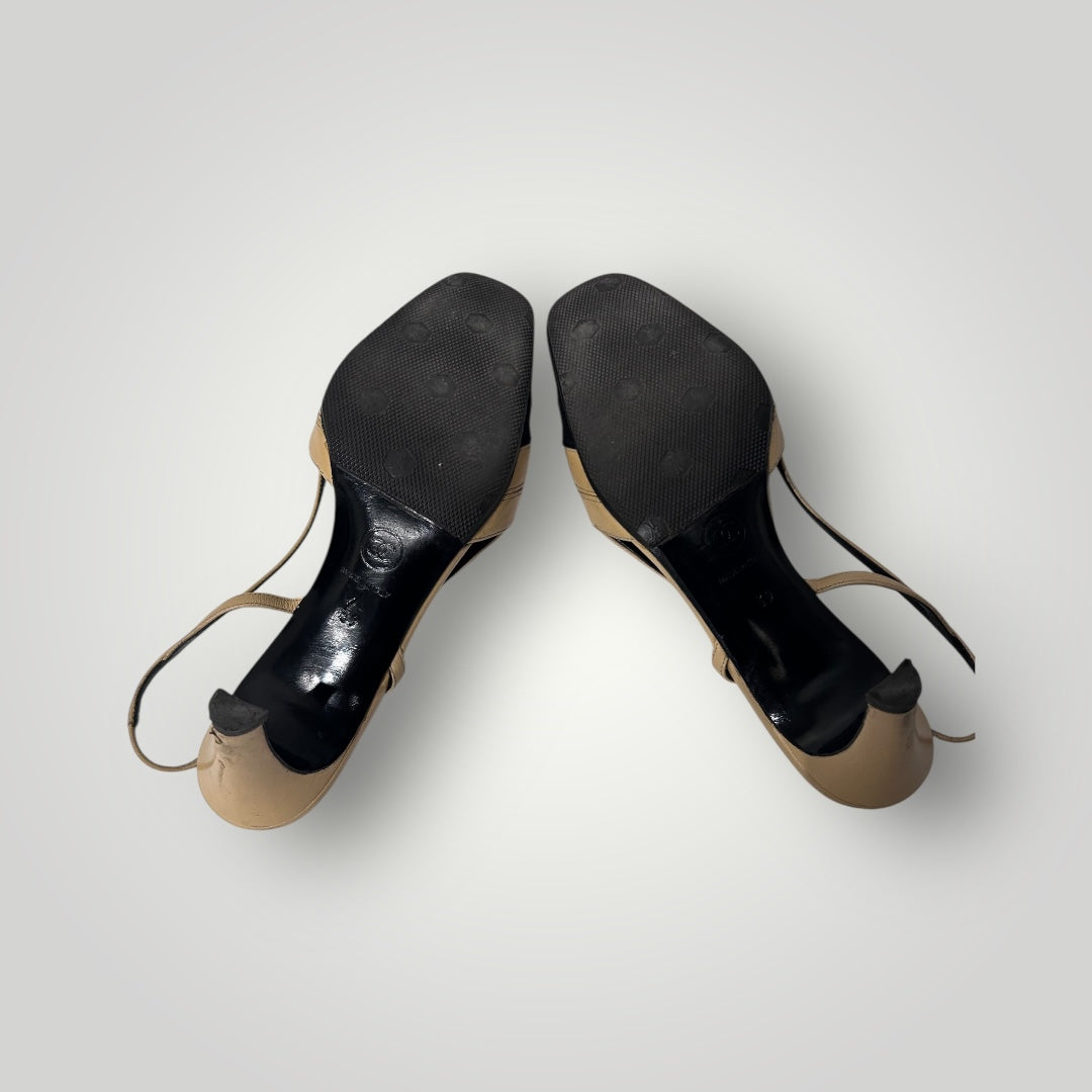 Vintage Chanel Two-Tone Slingback Heel