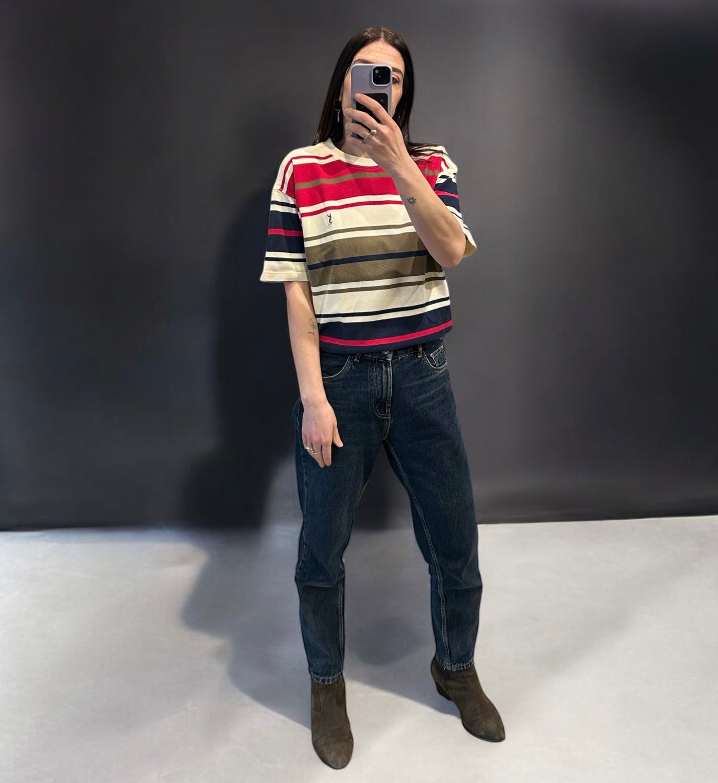 Vintage ysl striped T-shirt