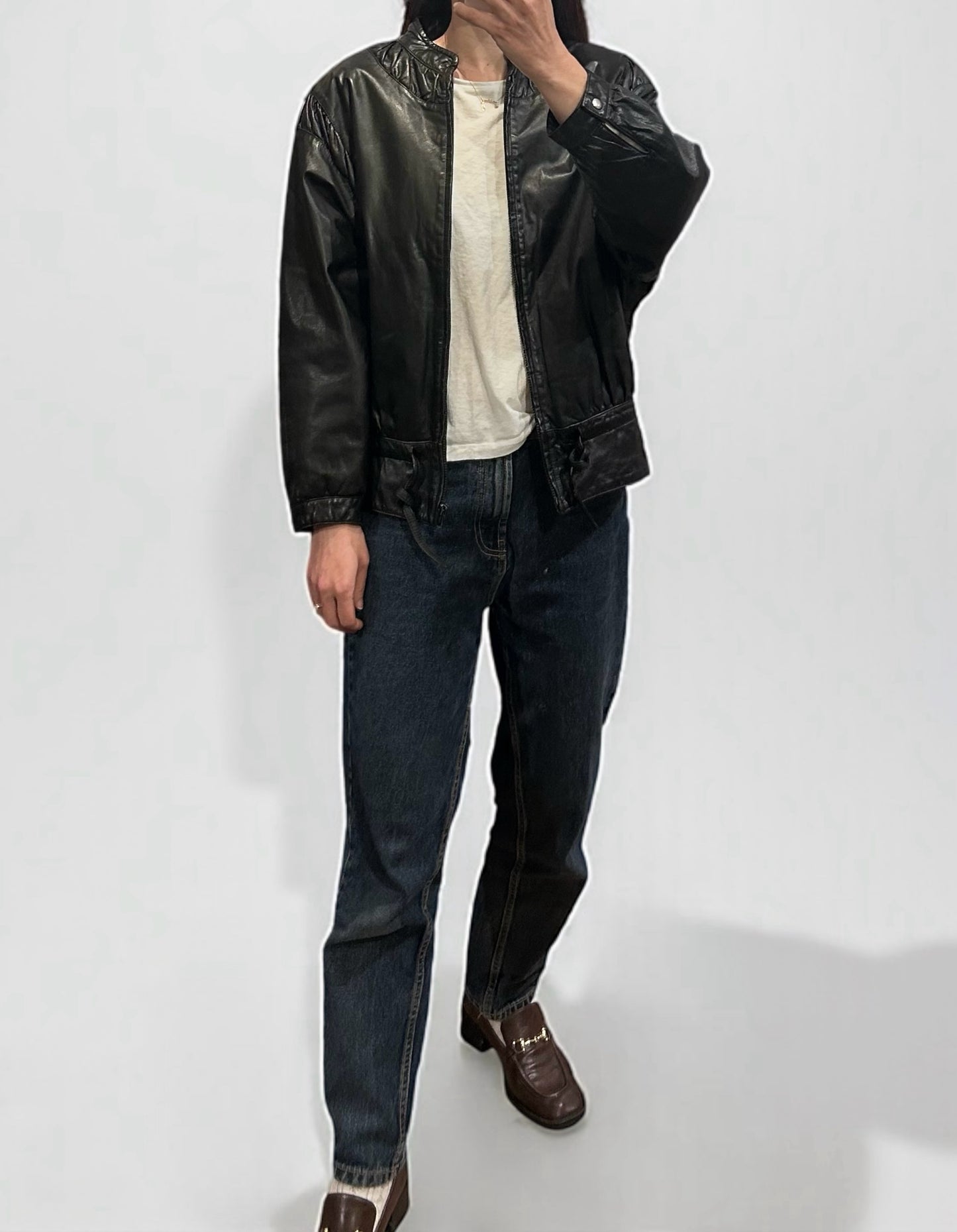 Vintage Angel Leather Black Jacket |Late 80s