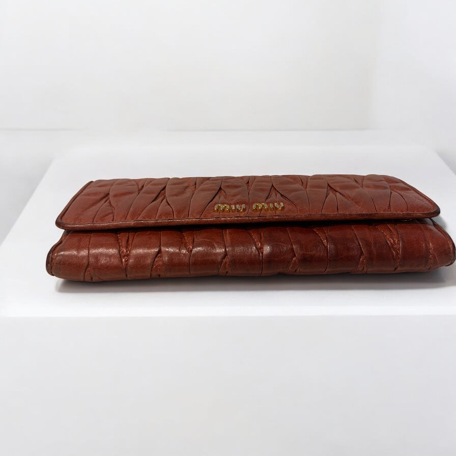 Miu Miu matelasse wallet