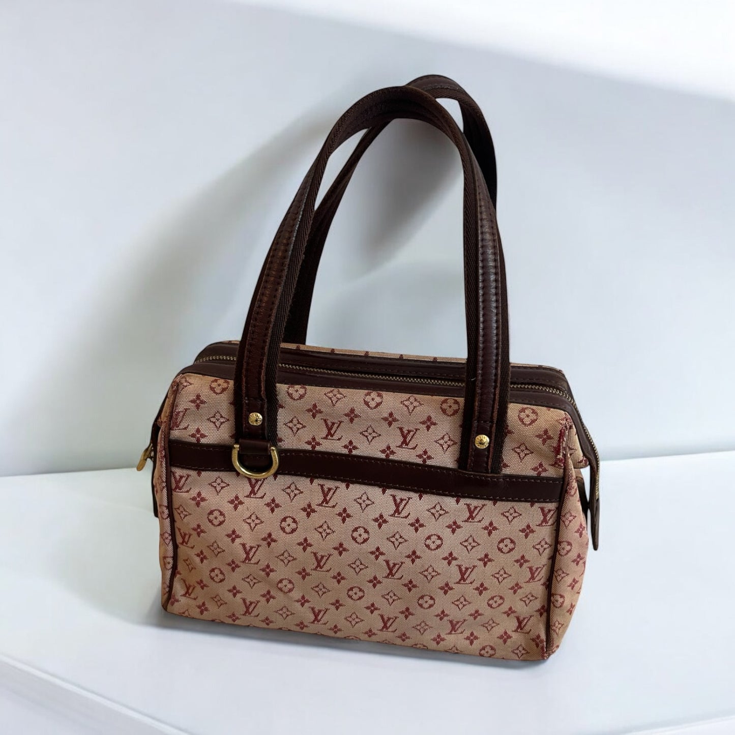 Louis Vuitton Monogram Mini Lin Josephine hand bag