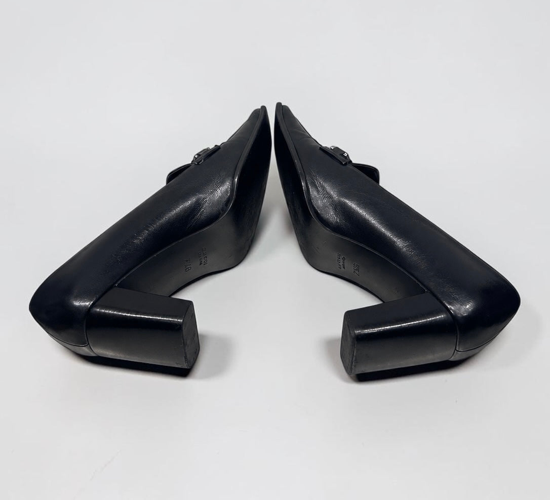 Vintage Gucci Leather Horsebit Block Heel Pumps | Late 1990s–Early 2000s