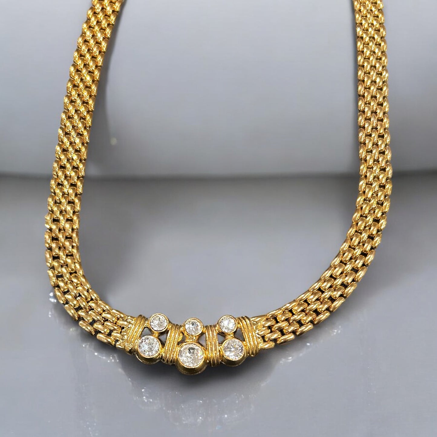 Vintage Multi-Strand Gold Plated Necklace
