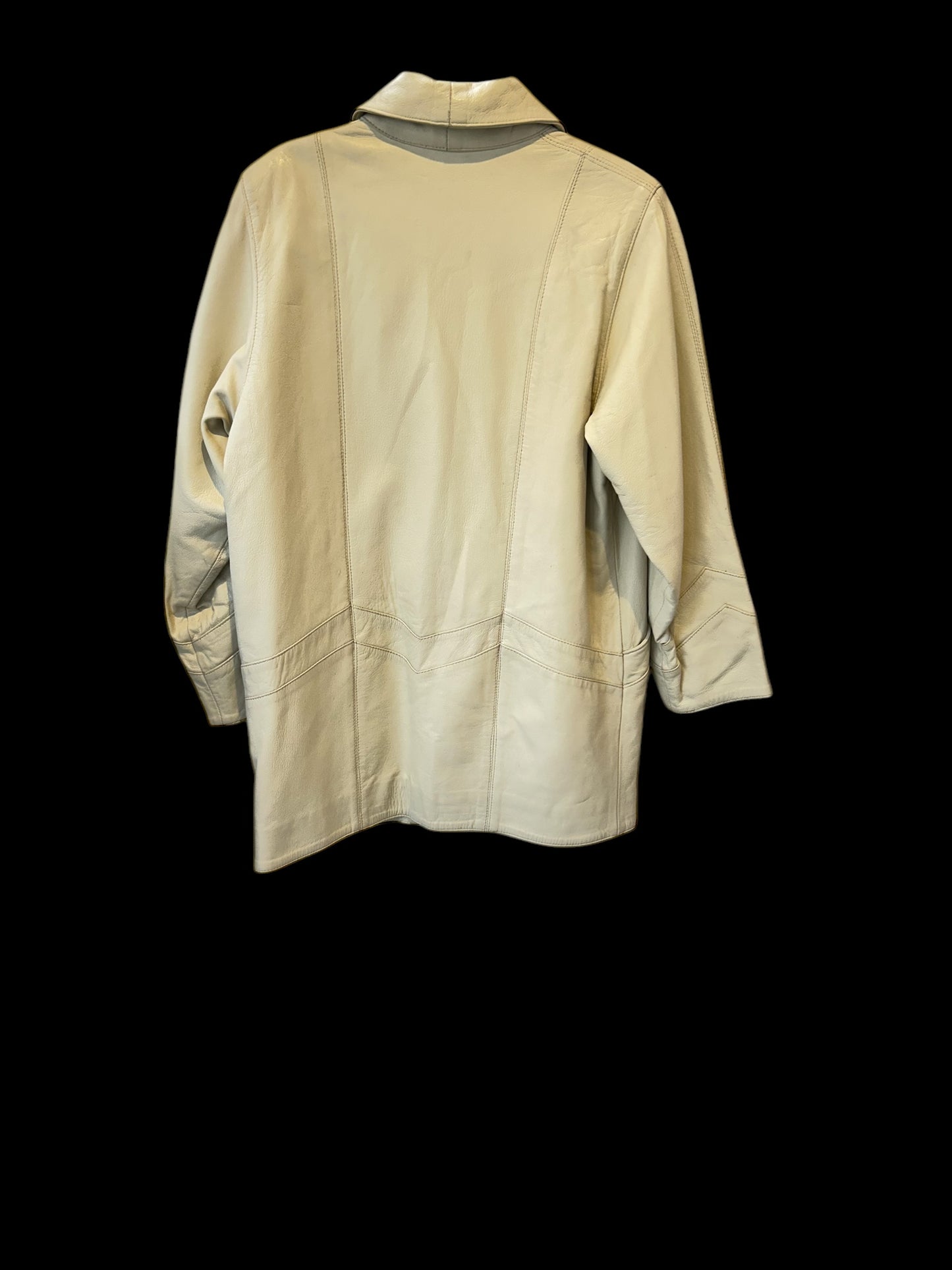 Vintage crème leather jacket