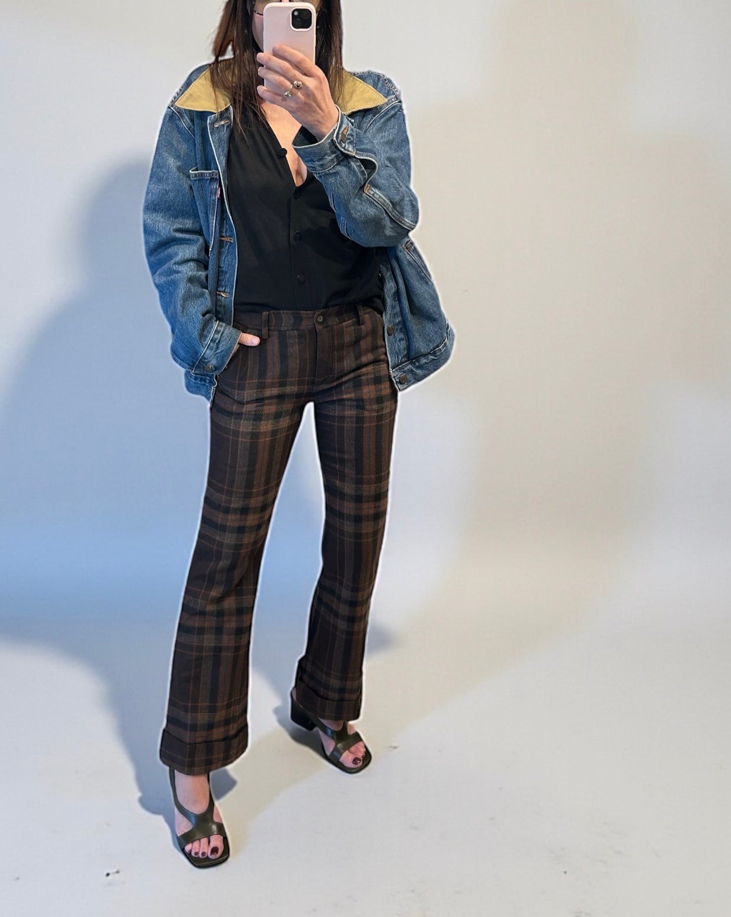 Vintage D&G Checked Wool Tailored Pants