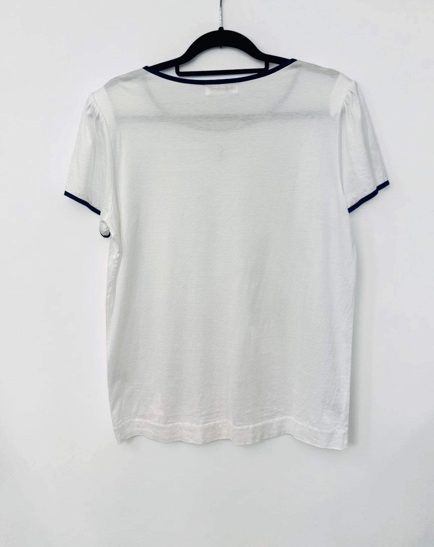 Vintage Yves Saint Laurent White Cotton Logo T-Shirt | Late 1990s