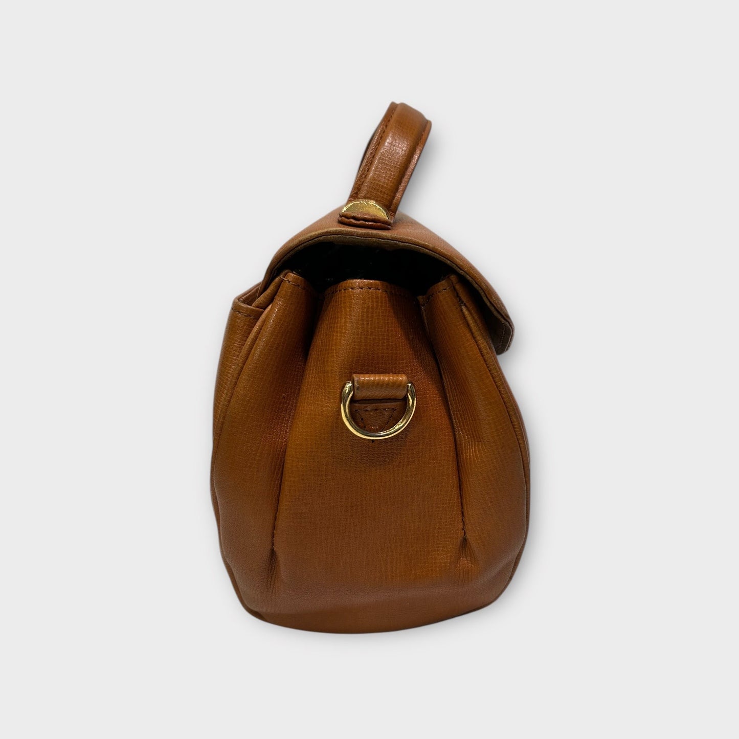 Vintage 80s Pierre Balmain Camel Leather Bag