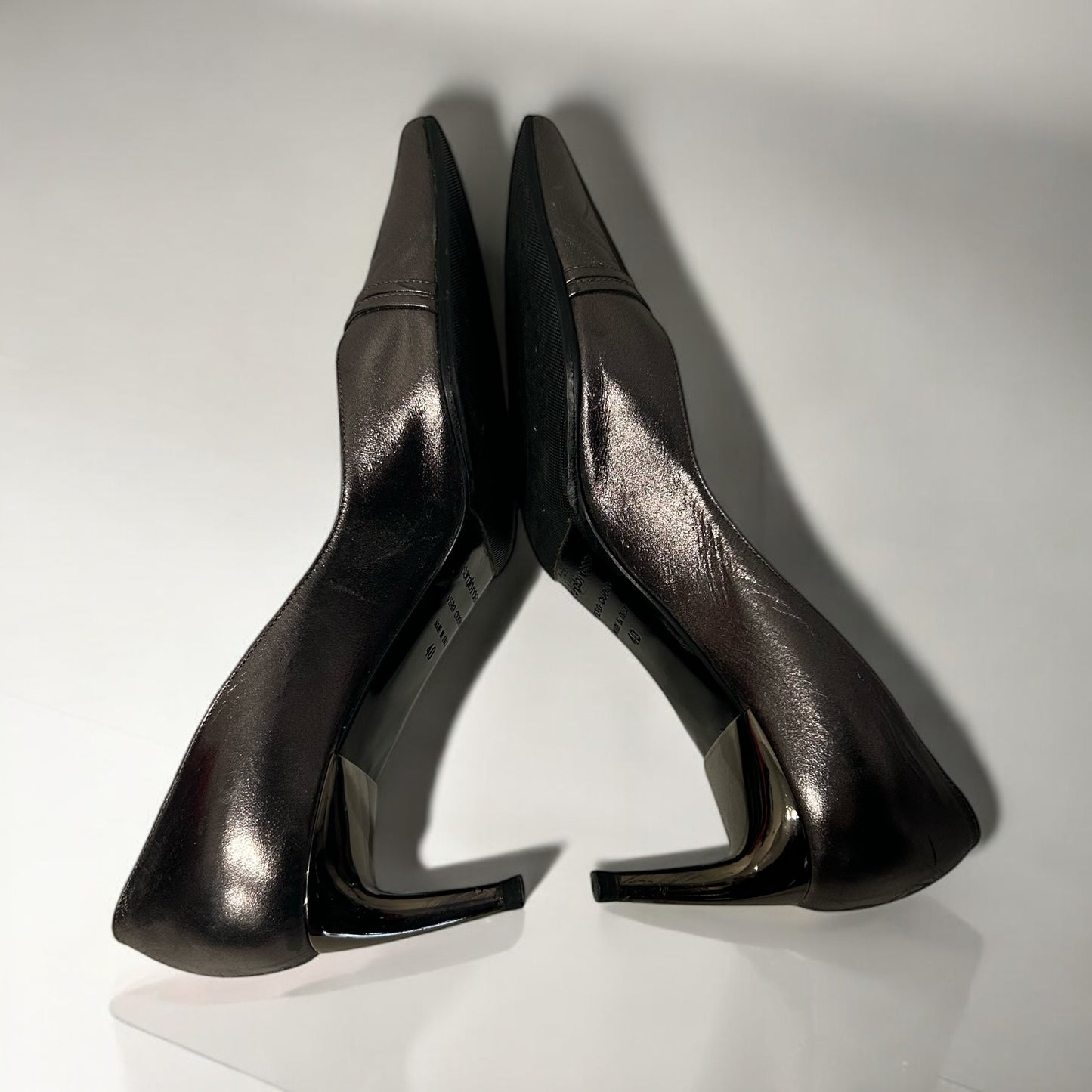 Vintage Sergio Rossi Metalic heeled shoes
