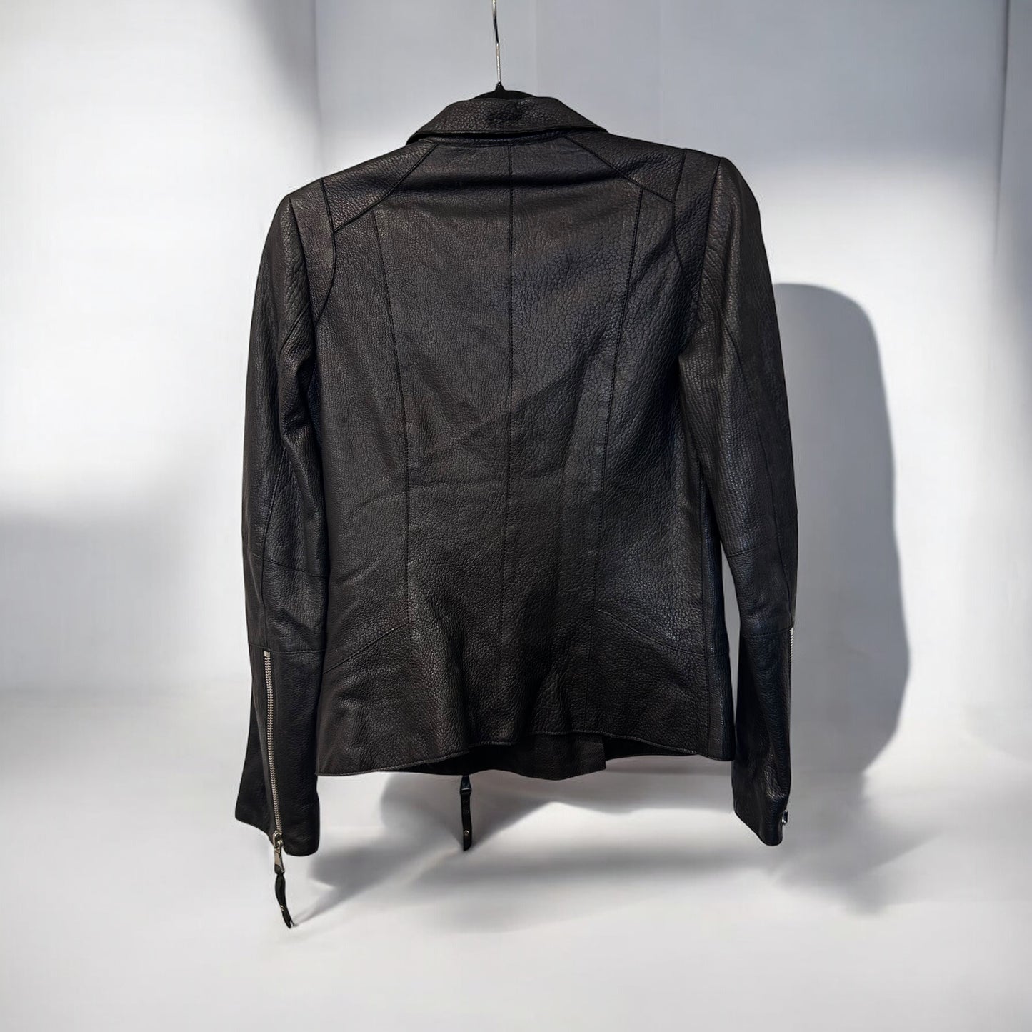 Vintage Black Leather Biker Jacket