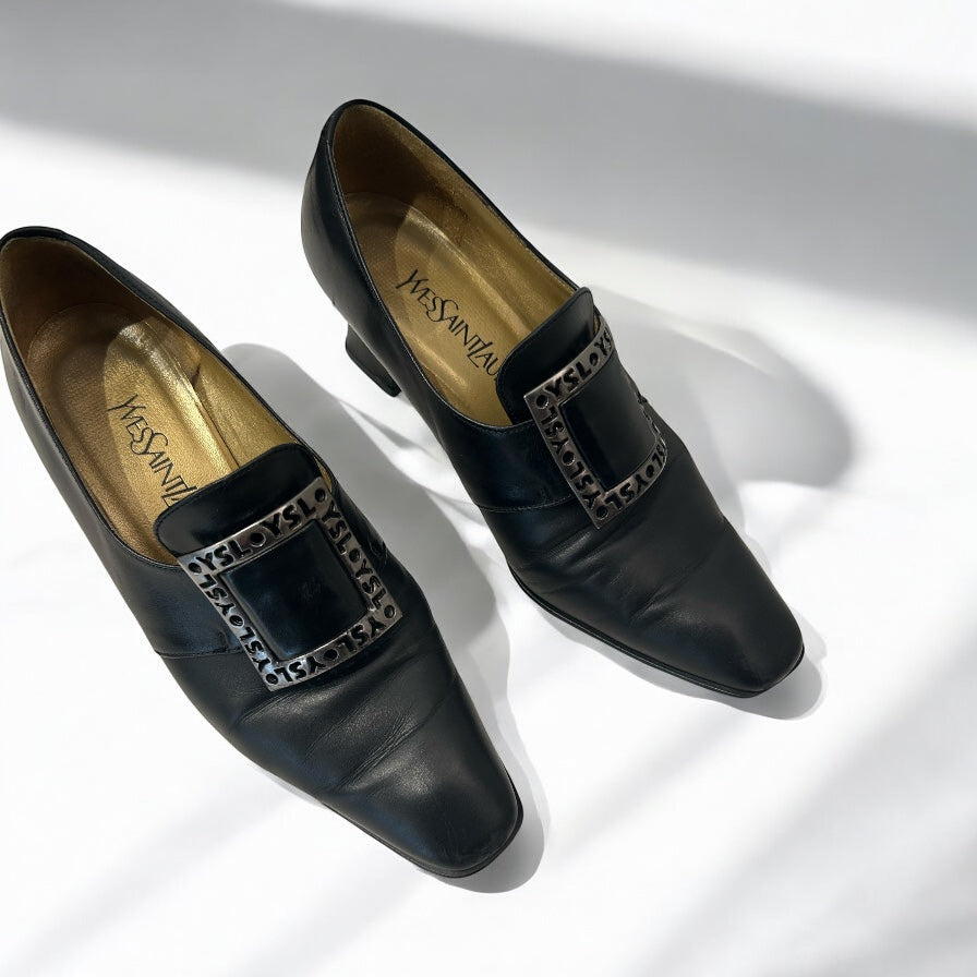 Vintage YSL Heeled Loafers