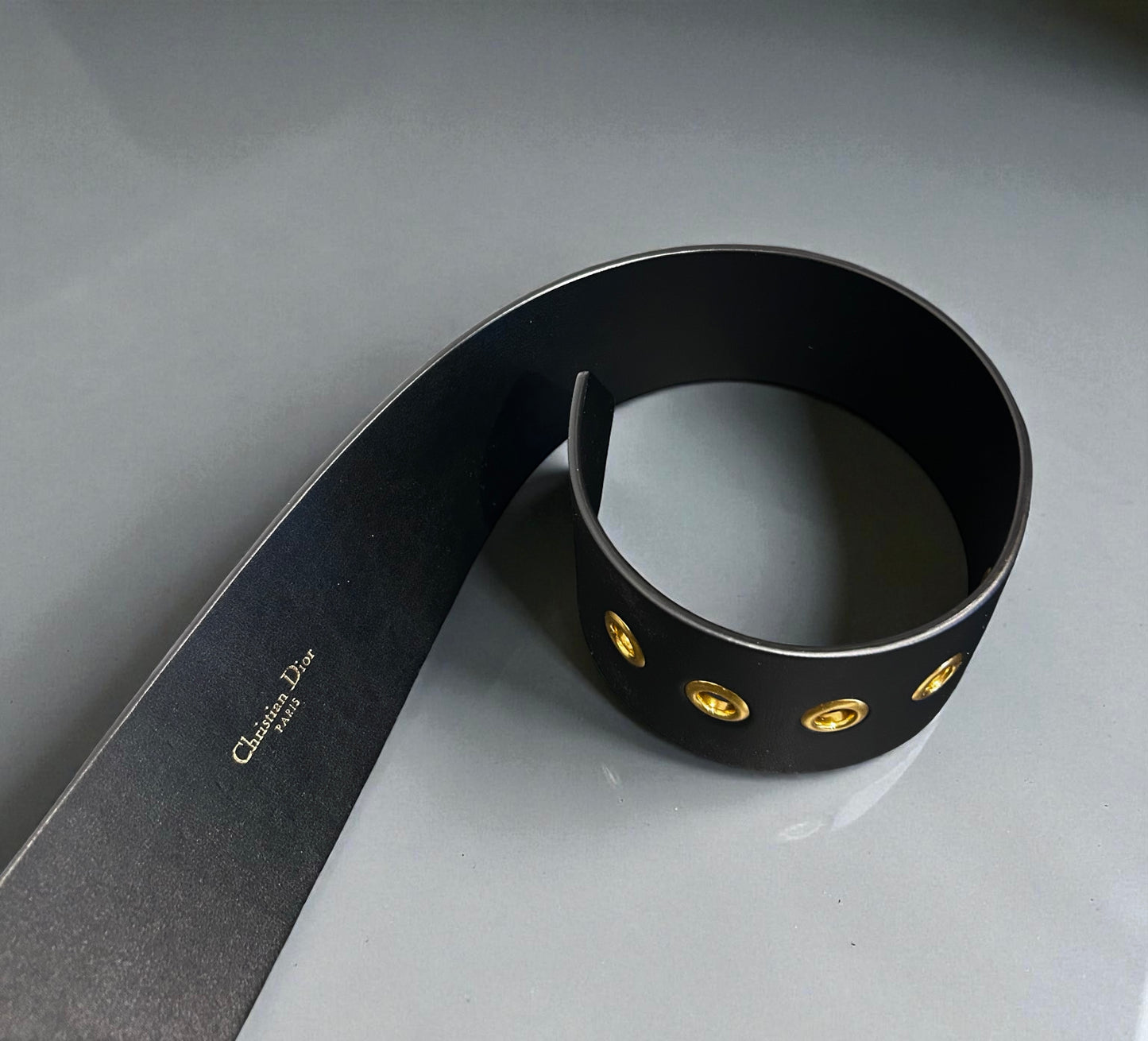 Vintage Christian Dior Wide Leather Belt
