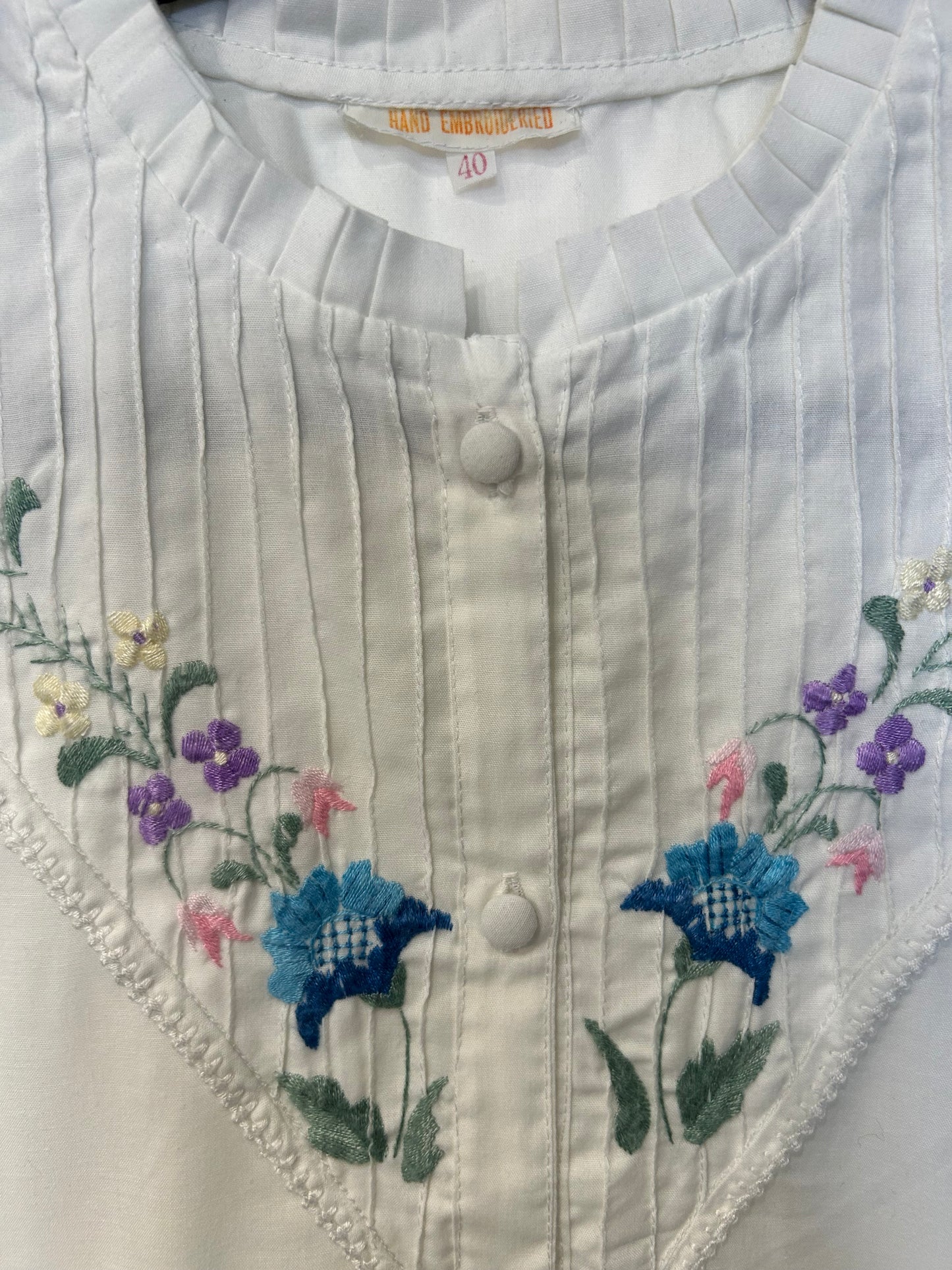Vintage Embroidered Sleeveless top