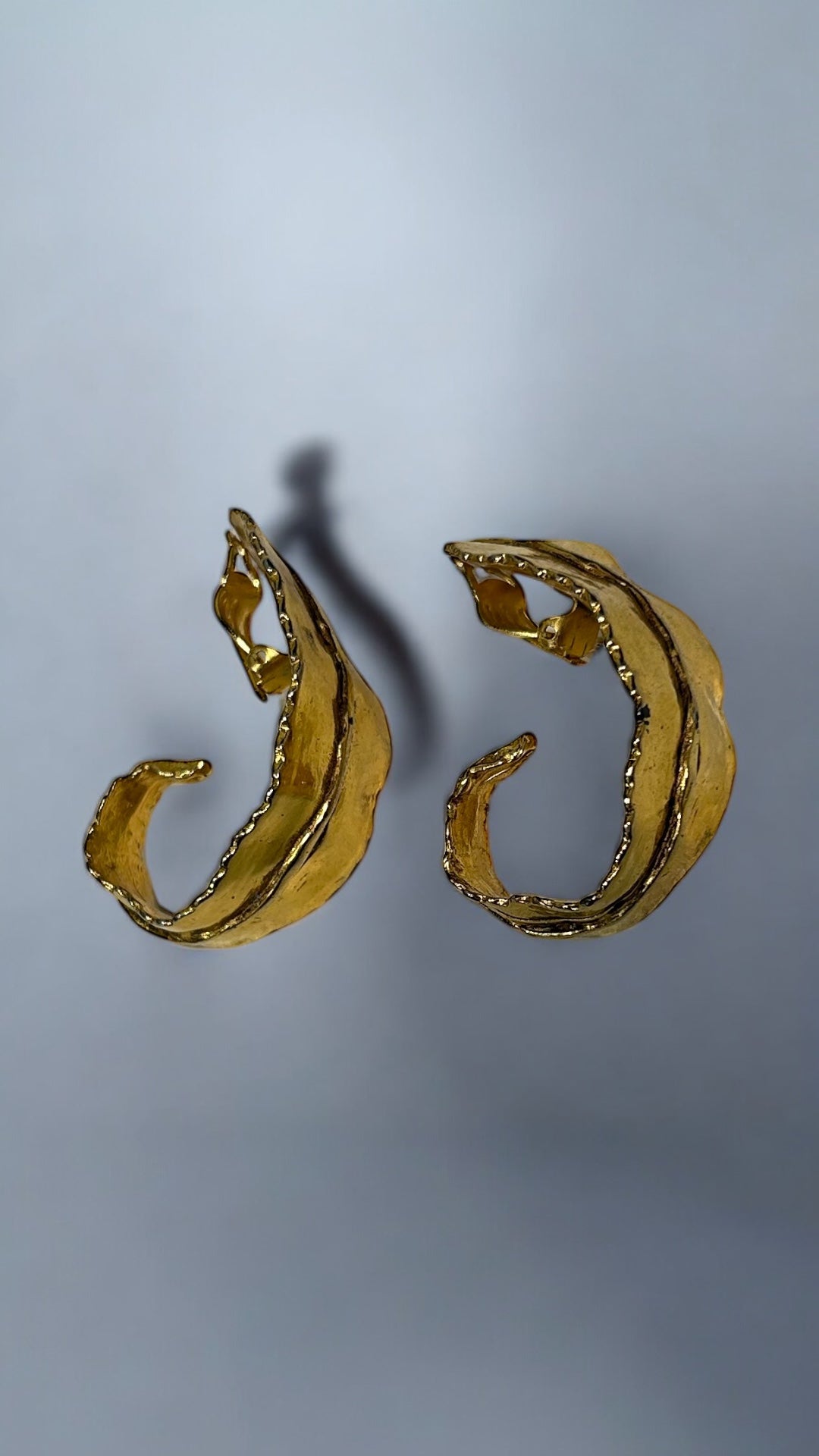 Vintage gold plated Leaf earrings