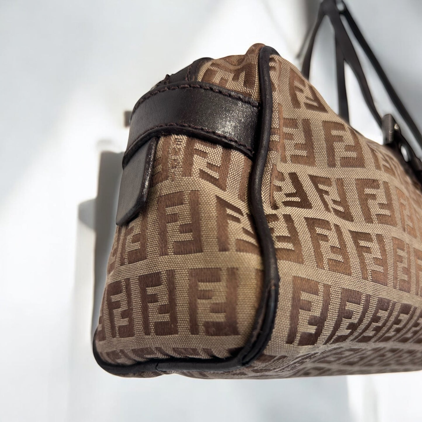 Vintage Fendi Brown Zucchino Handbag