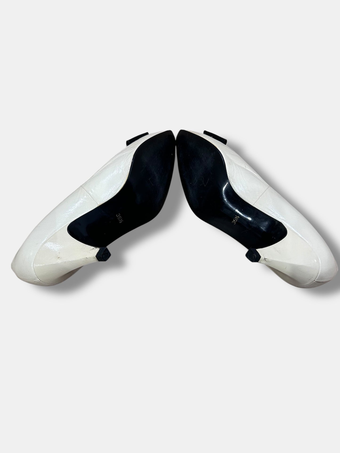 Vintage Yves Saint Laurent White Leather Shoes | Late 90s| Tom Ford Era