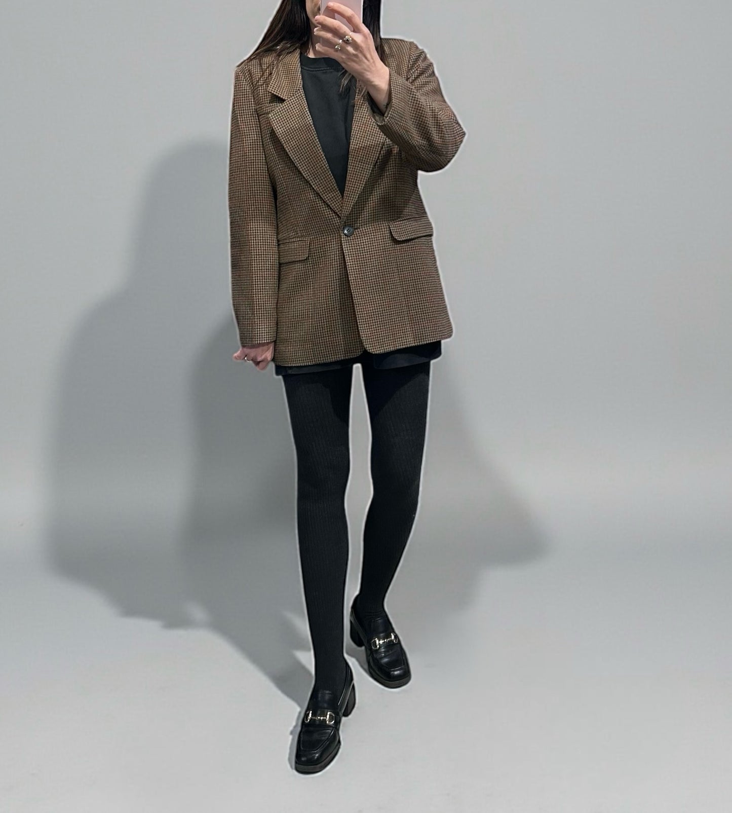 MOUSSY Check Blazer – Wool Blend