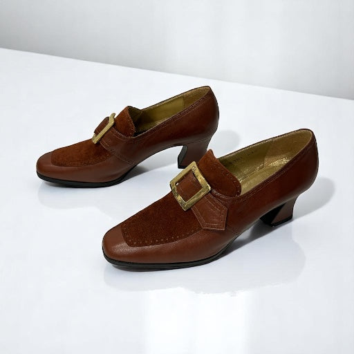 Vintage Ysl suede heeled shoes