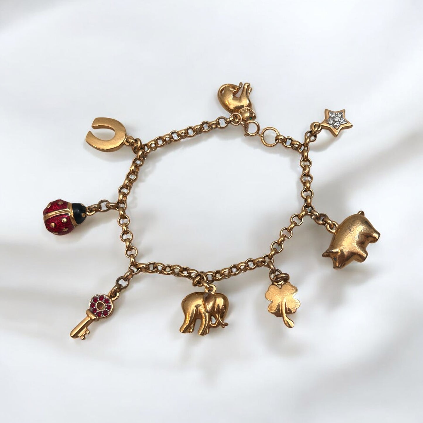 90’s 14k Gold Plated Charm Bracelet