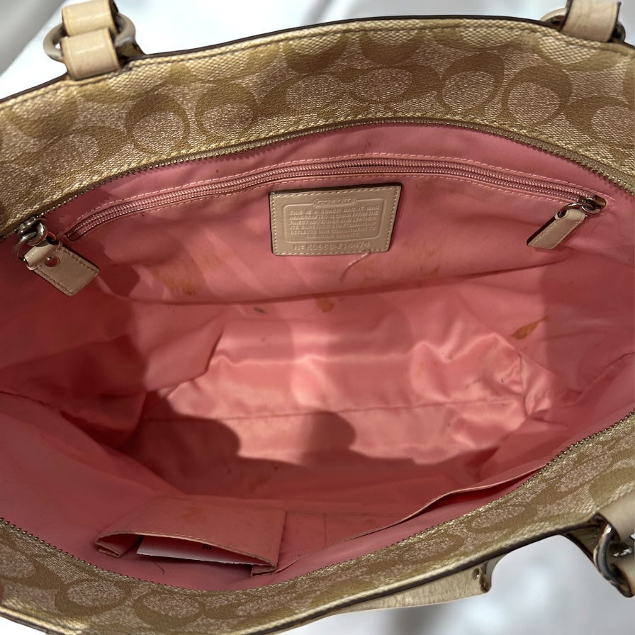 Vintage Coach monogram tote bag