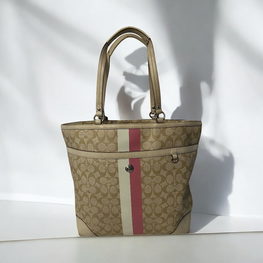 Vintage Coach monogram tote bag