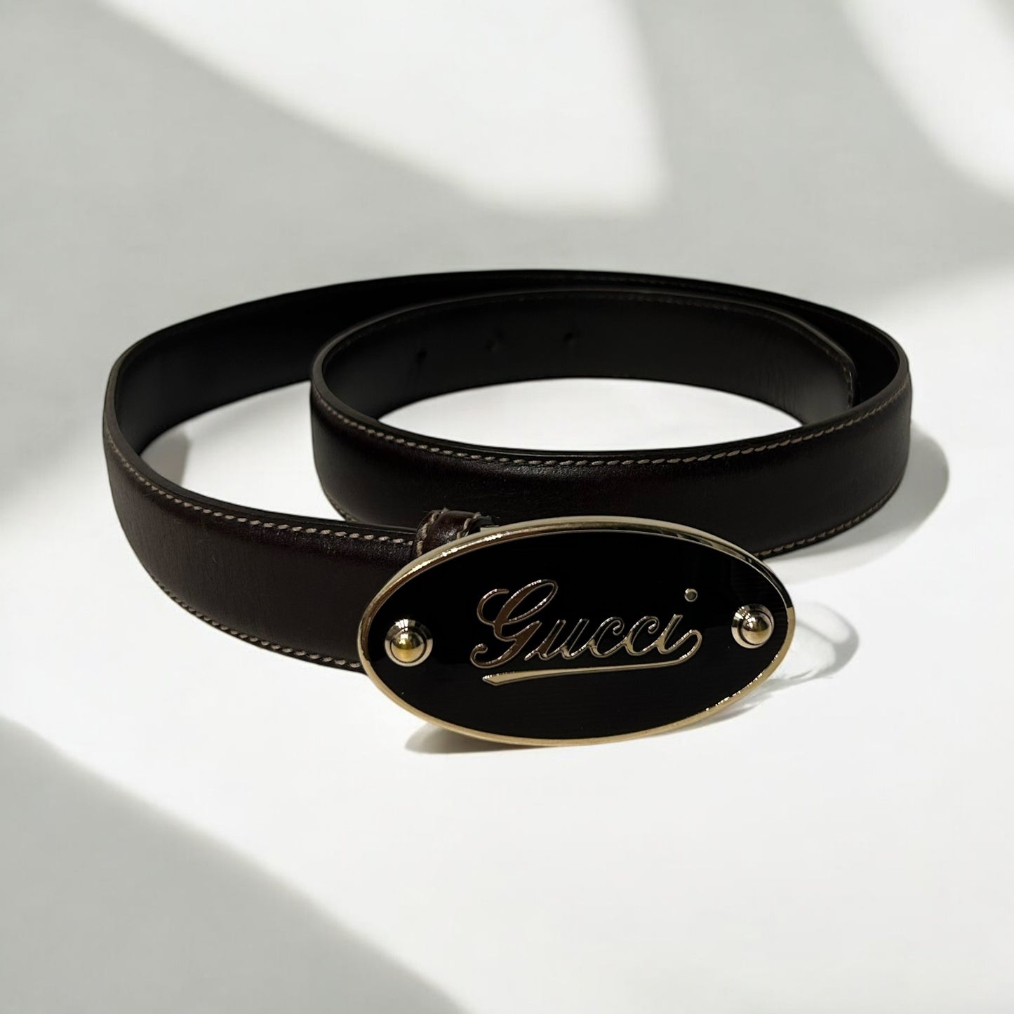 Vintage Gucci Oval buckle belt