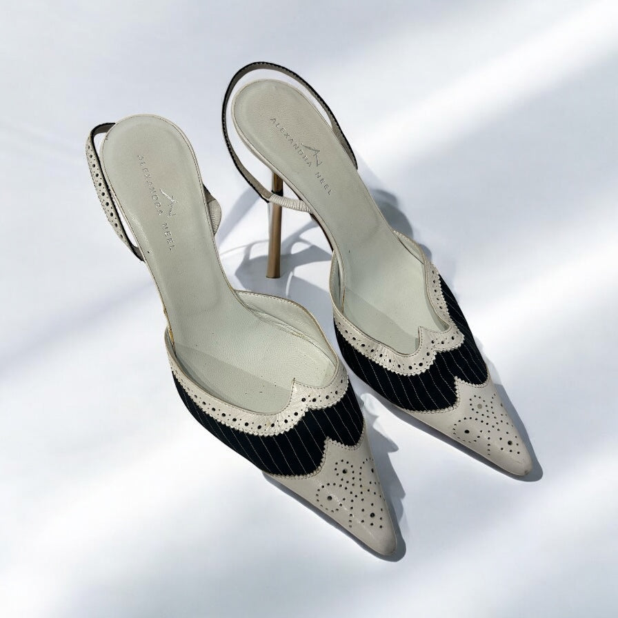 Vintage Alexandra Neel leather mules