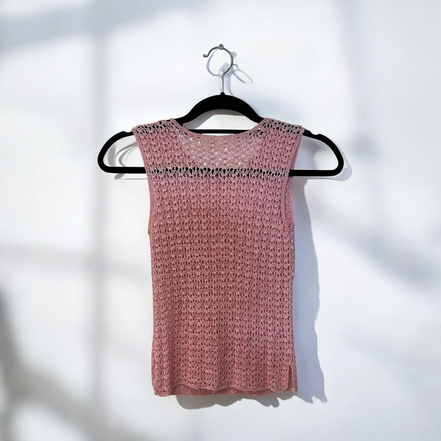 Vintage Crochet and beads top
