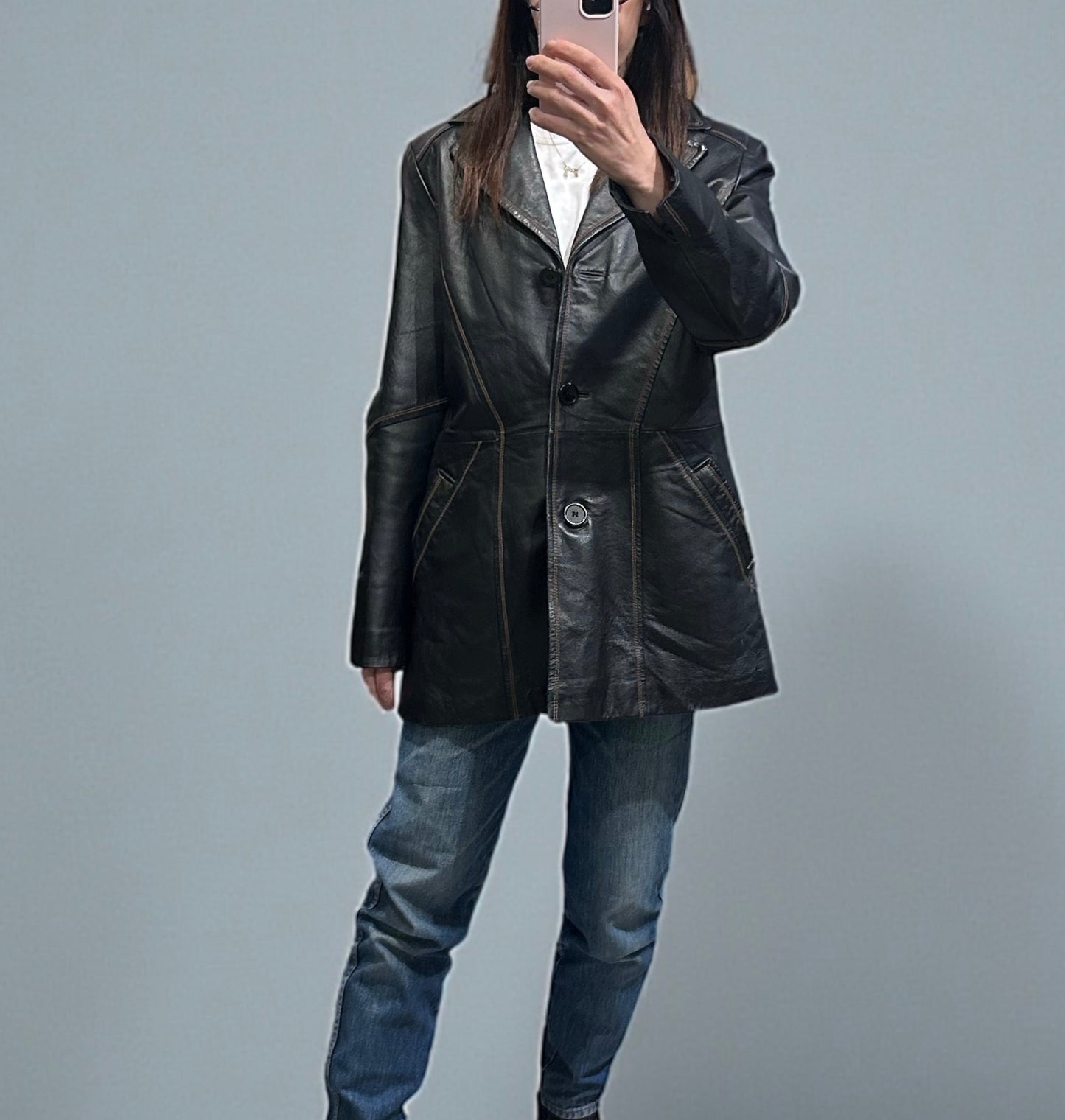 Vintage Black Leather Jacket