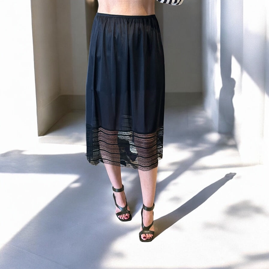 Vintage nylon&Lace skirt